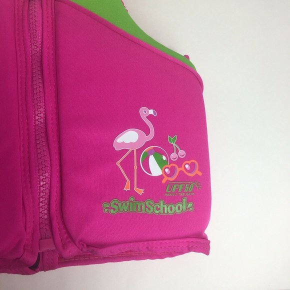 Swim School Swim Training Vest Level 2 UPF 50 20-33 LBS 20" Chest Flamingo New - Picture 5 of 12